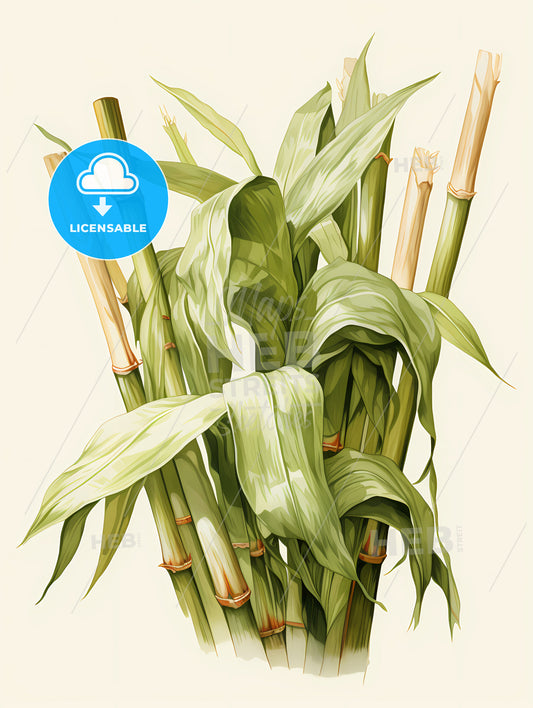 Sugar Cane - A Plant With Leaves And Stems