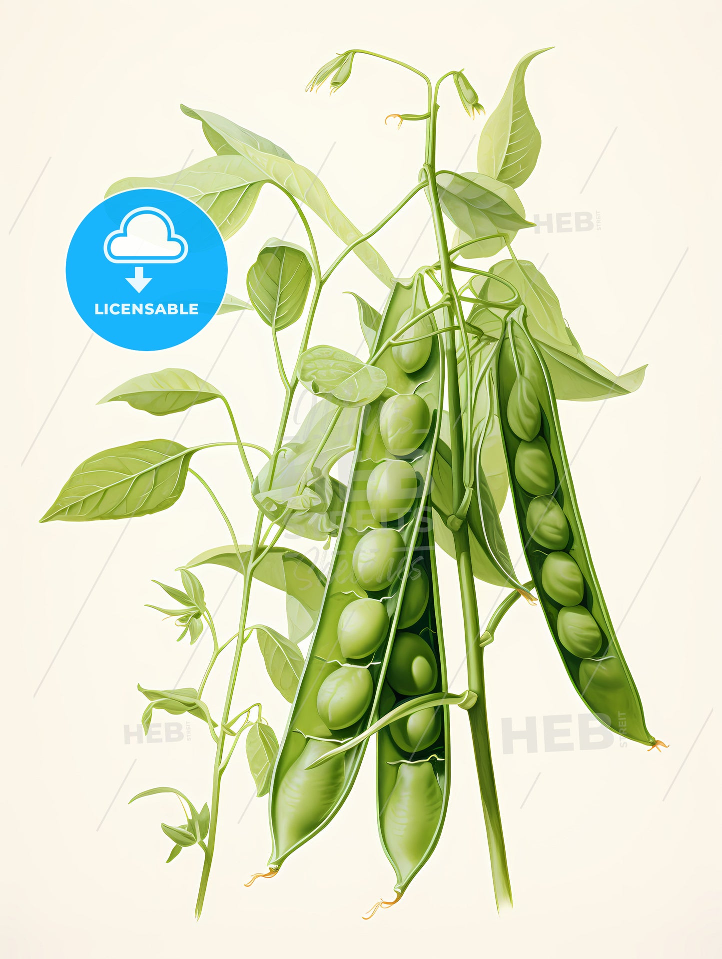 Peas - A Pea Plant With Green Leaves