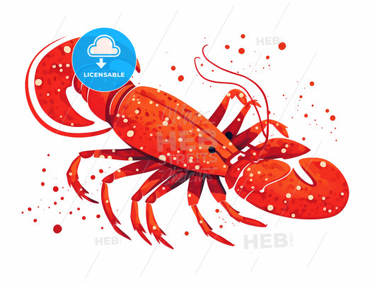 A Red Lobster With White Spots