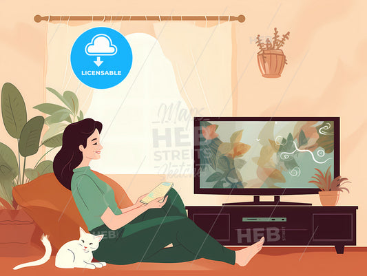 Celebration At Home - A Woman Sitting On A Couch Reading A Book
