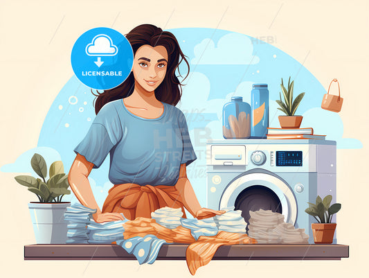The Wich - A Woman Standing In Front Of A Washing Machine