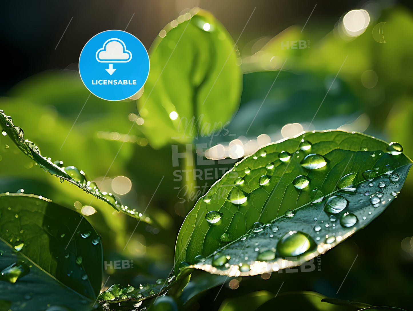 Water Droplets On A Leaf