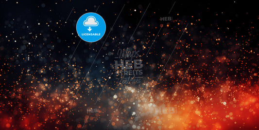 A Blurry Image Of Orange And Black Lights