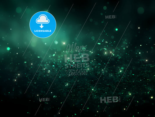 A Green And Black Background With Lights