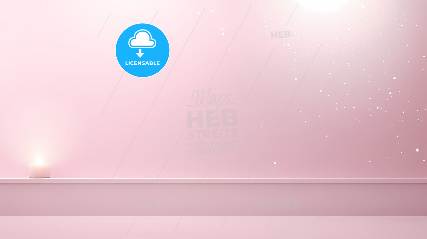 A Pink Wall With White Baseboard