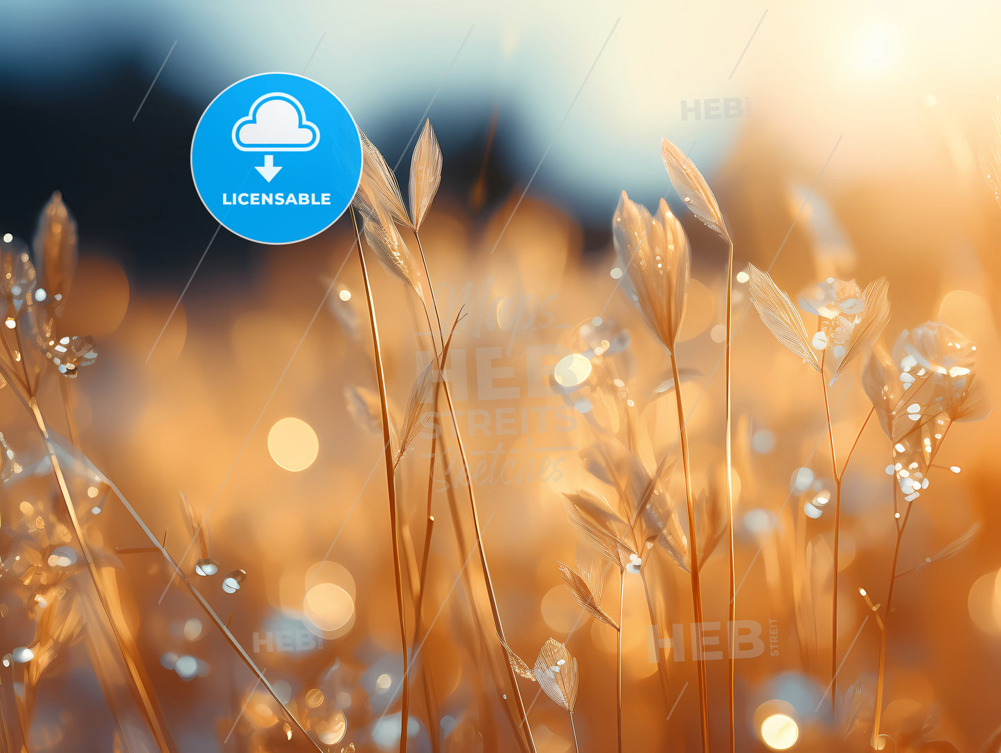 A Close Up Of Grass With Water Droplets