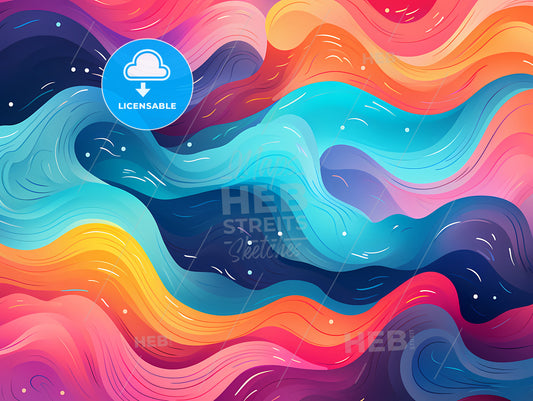 A Colorful Background With Waves