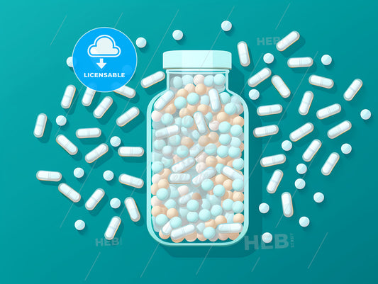 A Jar Of Pills And Capsules