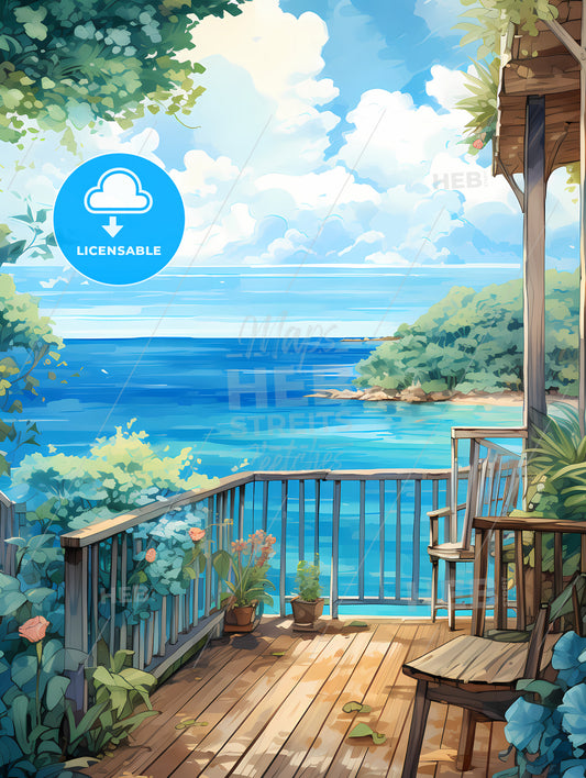 A Deck With A View Of The Ocean