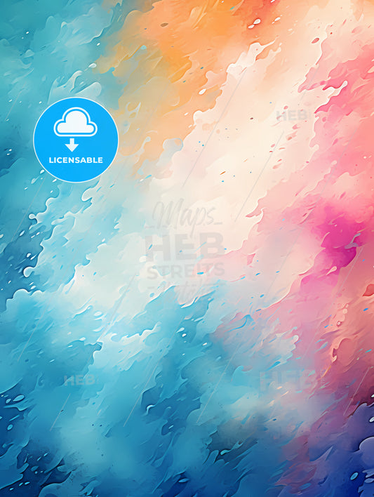 A Colorful Background With White And Blue Spots
