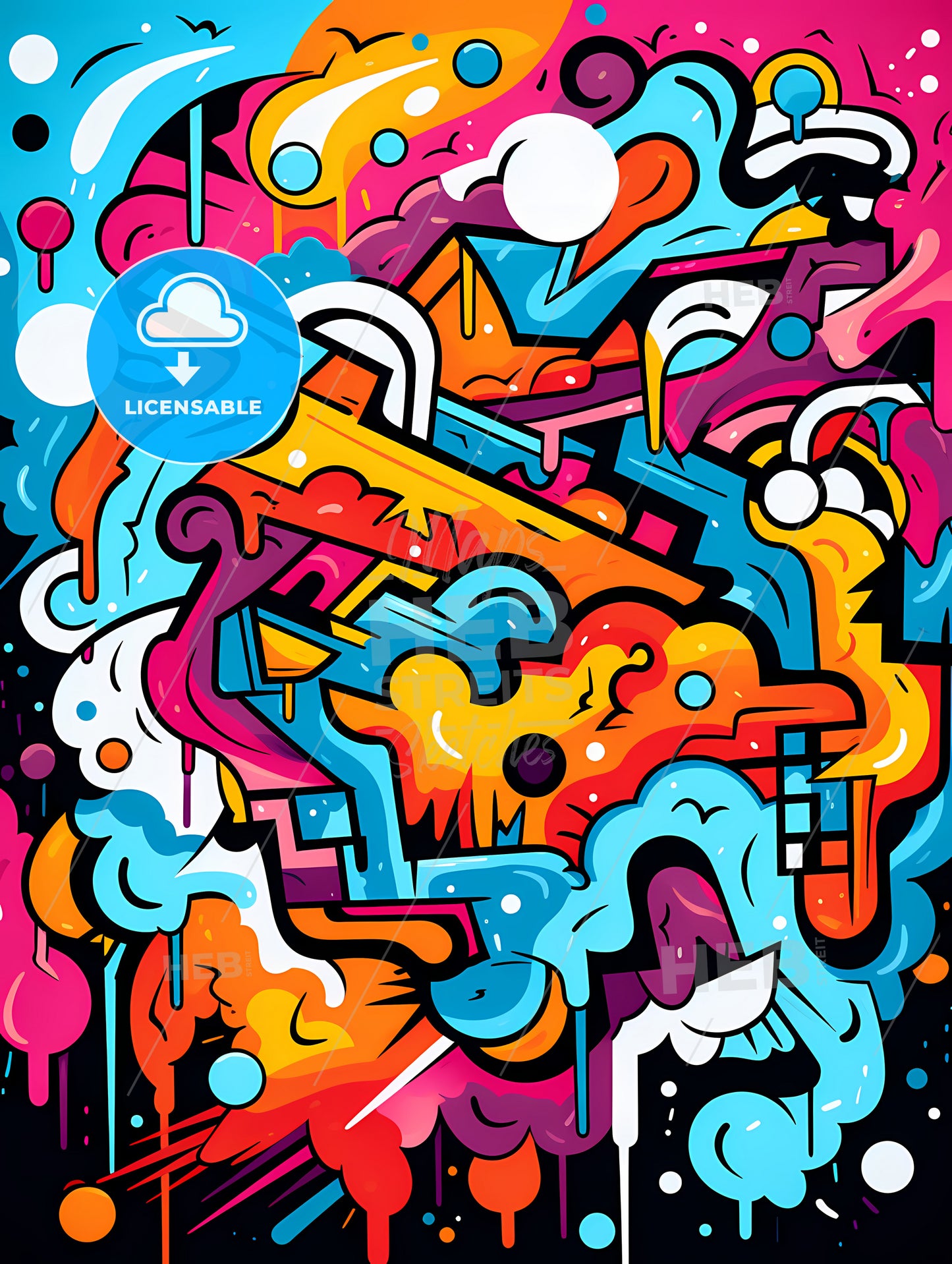 A Colorful Art Piece Of Artwork