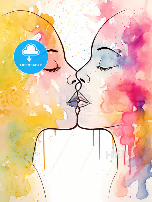 The Kiss 2 - A Couple Of Women Kissing