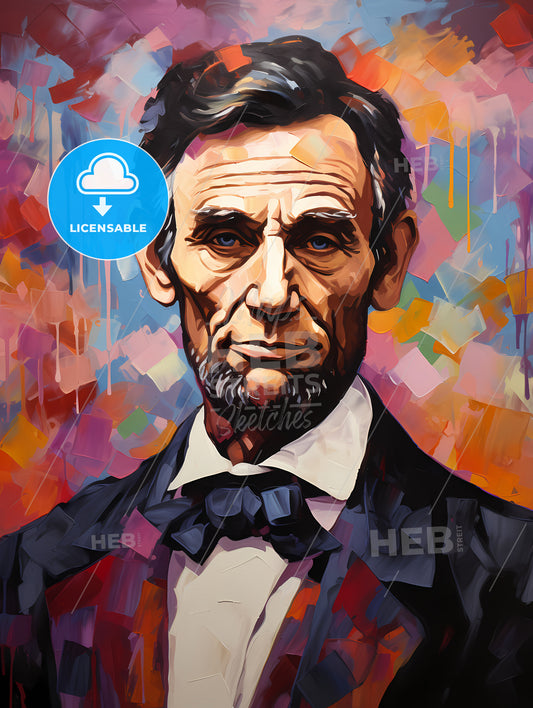 Abraham Lincoln - A Painting Of A Man