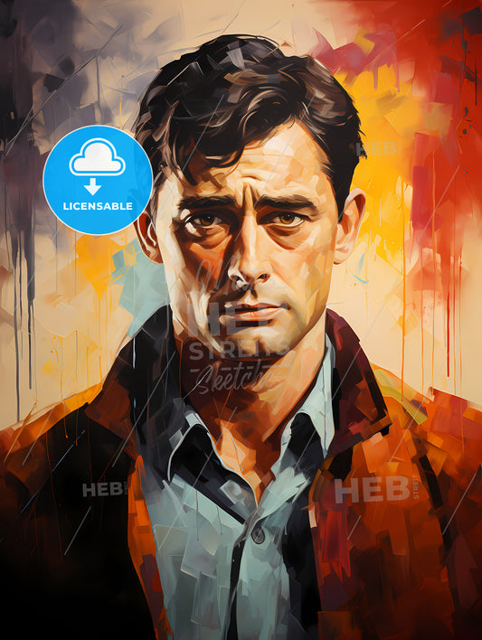 Atticus Finch Gregory Peck - A Painting Of A Man