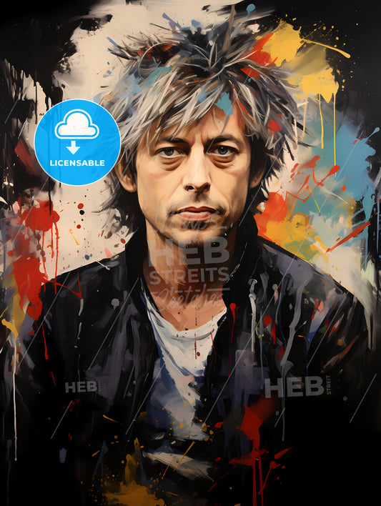 Bob Geldof - A Painting Of A Man With Nice Hair