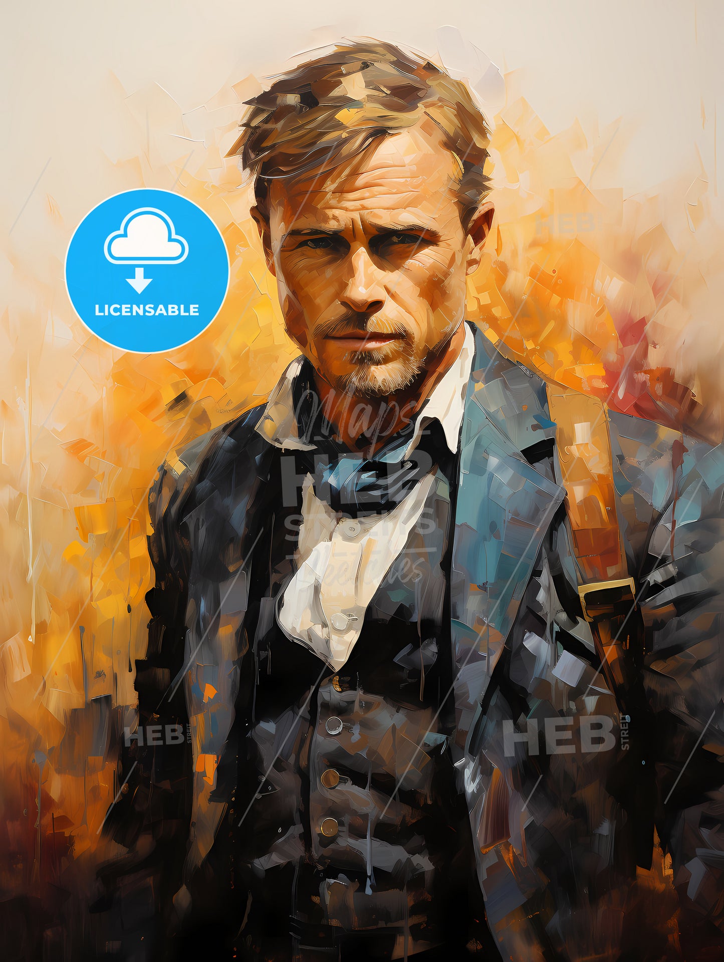 Butch Cassidy - A Painting Of A Man In A Suit