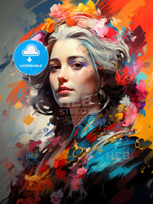 Catherine The Great - A Woman With Flowers In Her Hair