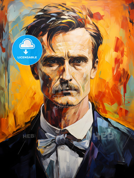 Edvard Munch - A Painting Of A Man With A Mustache