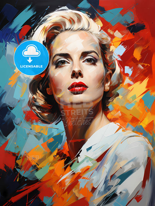 Eva Peron - A Woman With Blonde Hair And Red Lipstick