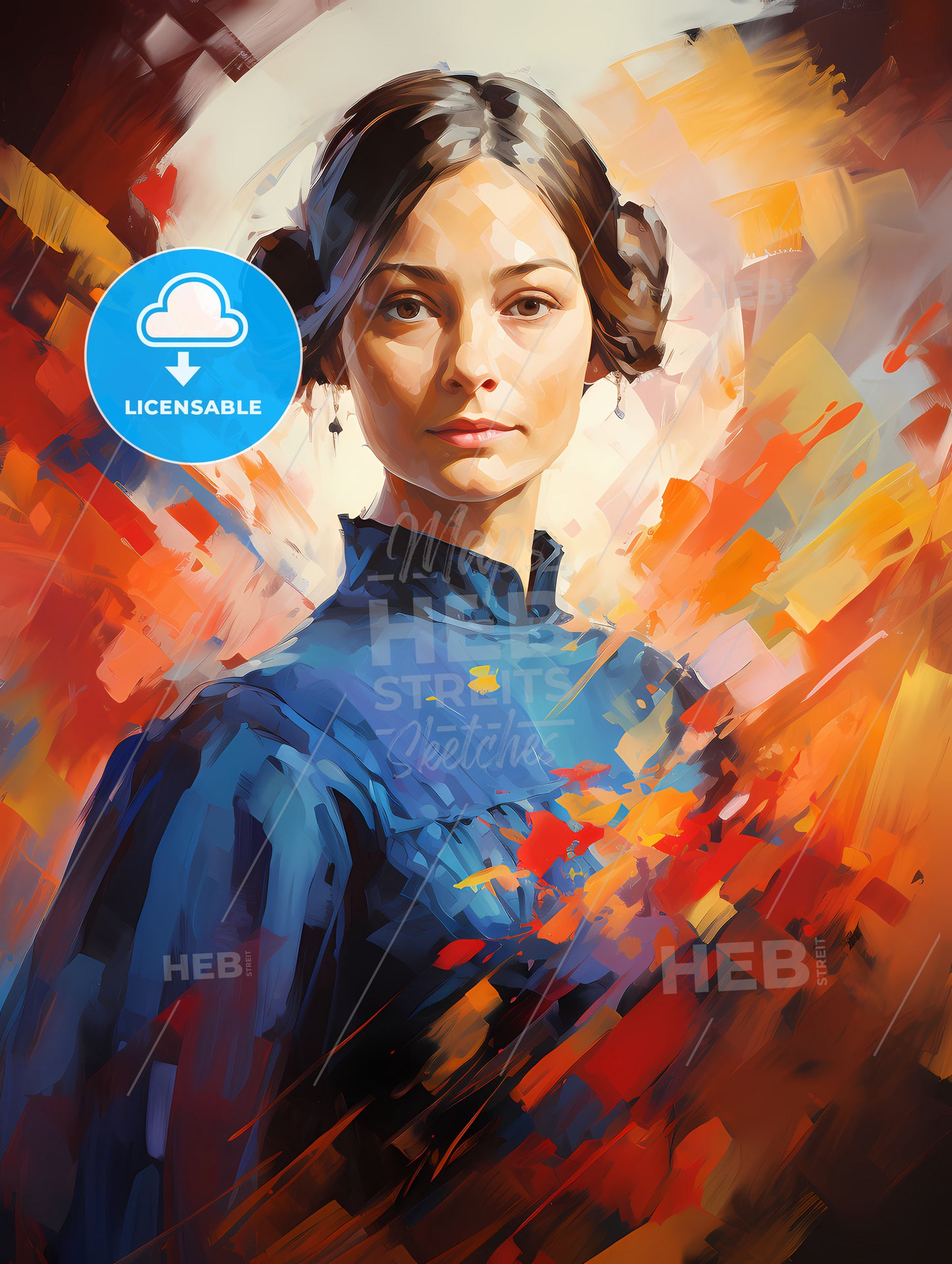 Florence Nightingale - A Painting Of A Woman
