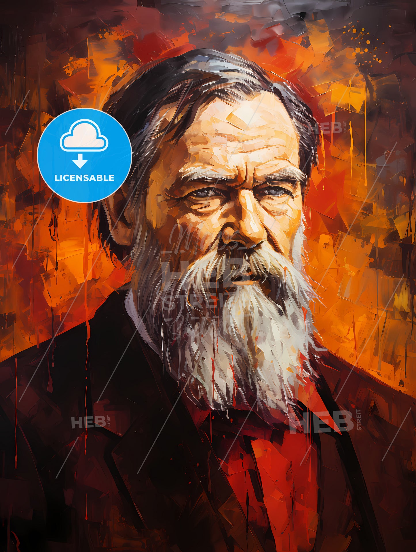 Friedrich Engels - A Painting Of A Man With A Beard