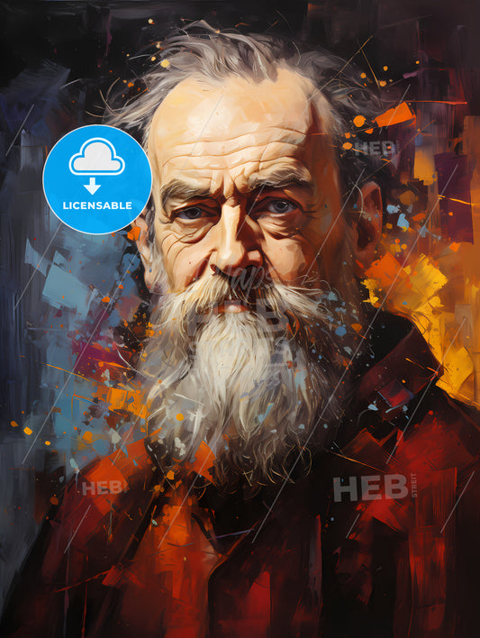 Galileo Galilei - A Painting Of A Man With A Beard