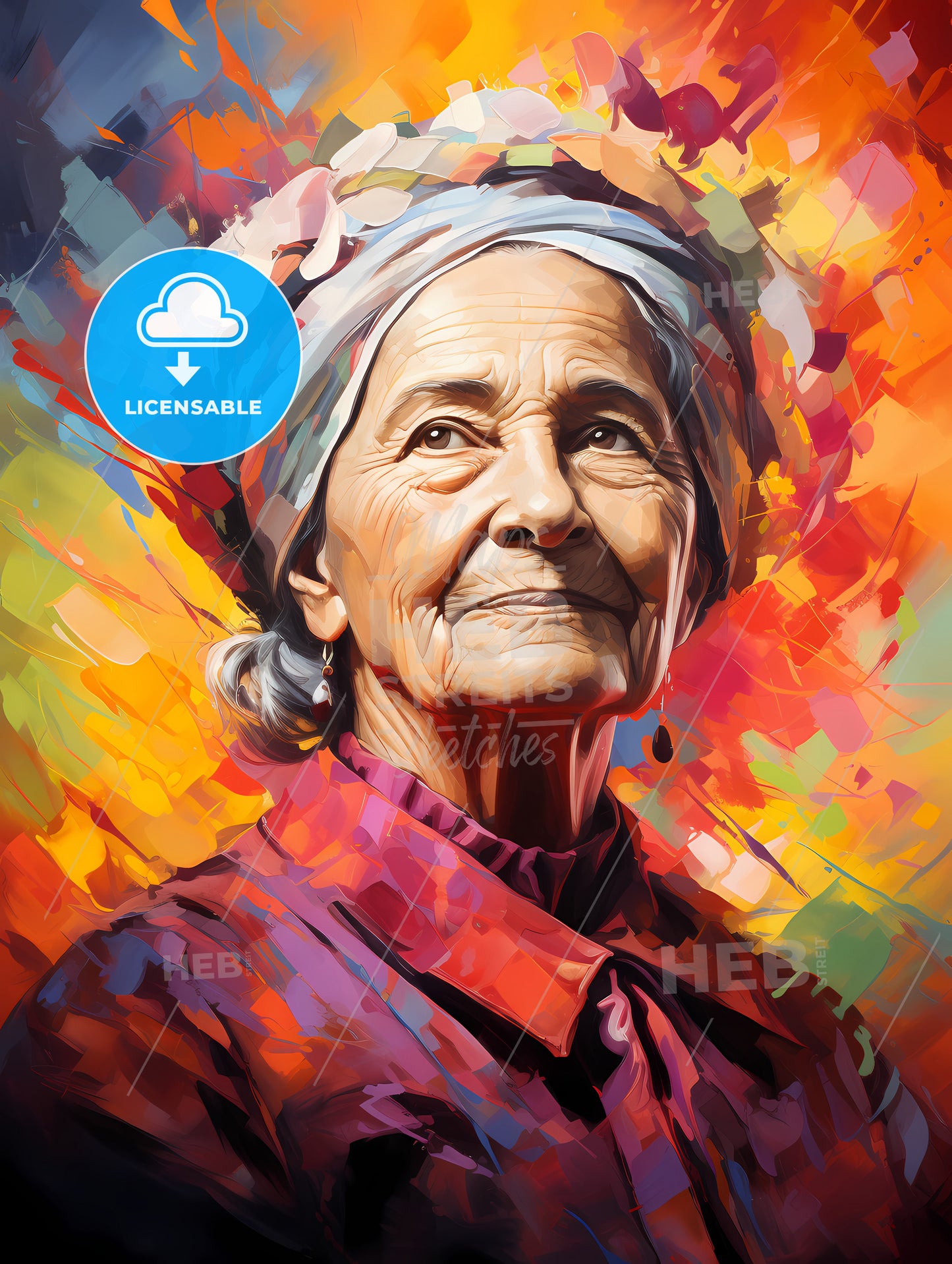 Mary Harris Mother Jones - A Woman With A Head Scarf