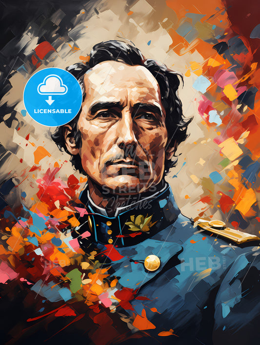 Simon Bolivar - A Painting Of A Man In A Military Uniform