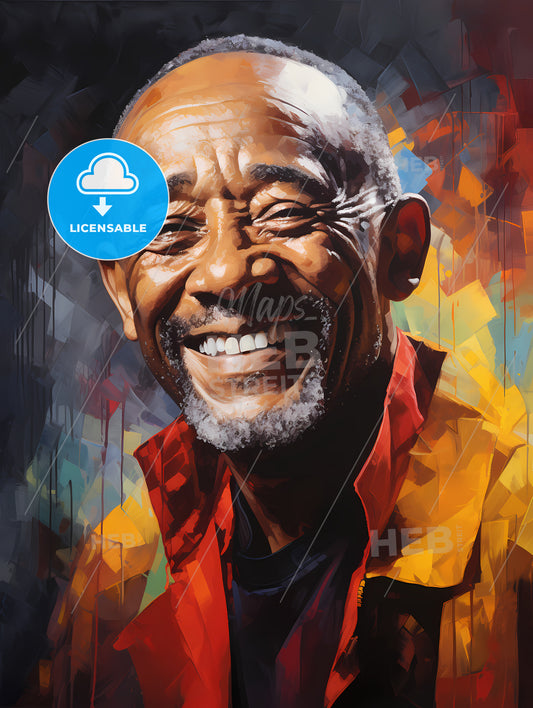 Virgil Tibbs - A Man Smiling With A Colorful Background