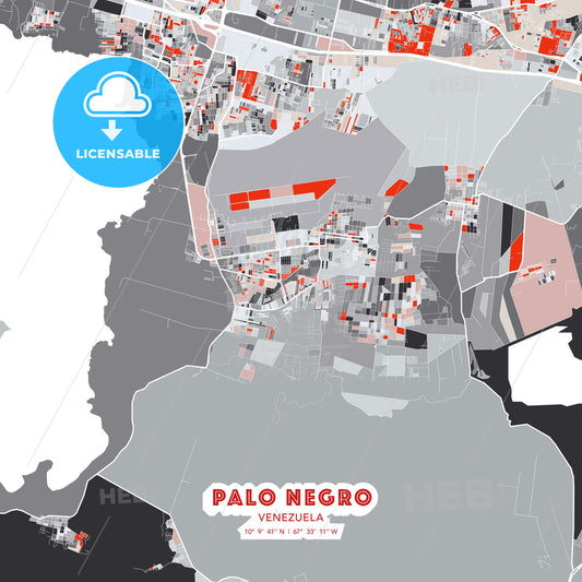 Palo Negro, Venezuela, modern map - HEBSTREITS Sketches