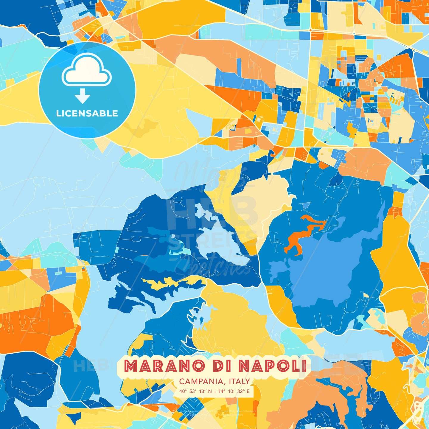 Marano di Napoli, Campania, Italy, map - HEBSTREITS Sketches
