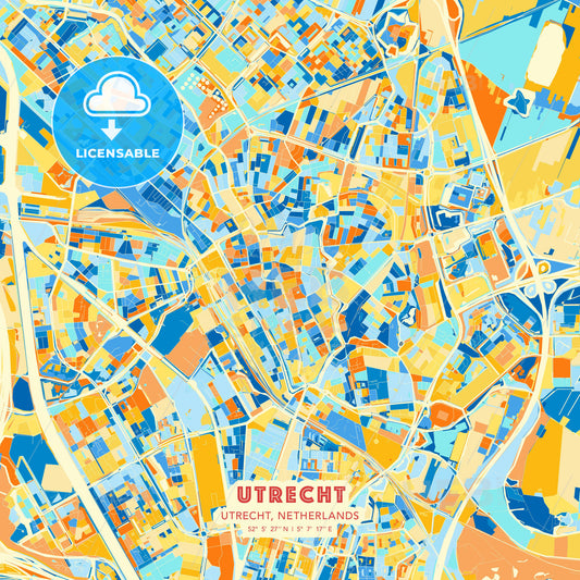 Utrecht, Utrecht, Netherlands, map - HEBSTREITS Sketches