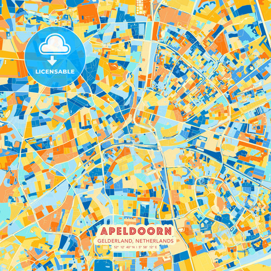Apeldoorn, Gelderland, Netherlands, map - HEBSTREITS Sketches