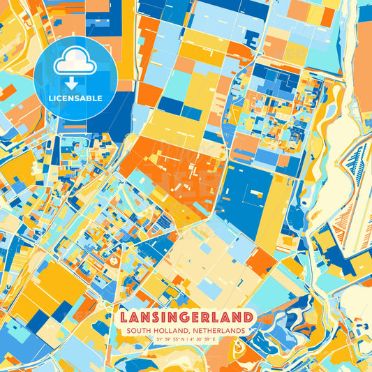 Lansingerland, South Holland, Netherlands, map - HEBSTREITS Sketches