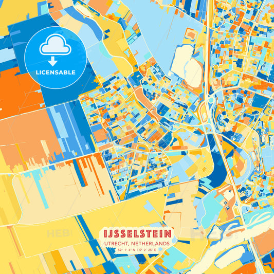 IJsselstein, Utrecht, Netherlands, map - HEBSTREITS Sketches