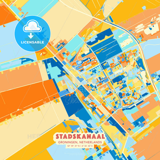 Stadskanaal, Groningen, Netherlands, map - HEBSTREITS Sketches