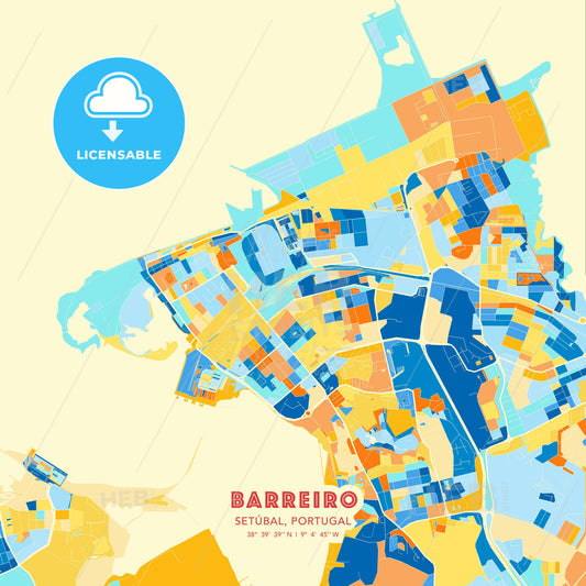 Barreiro, Setúbal, Portugal, map - HEBSTREITS Sketches