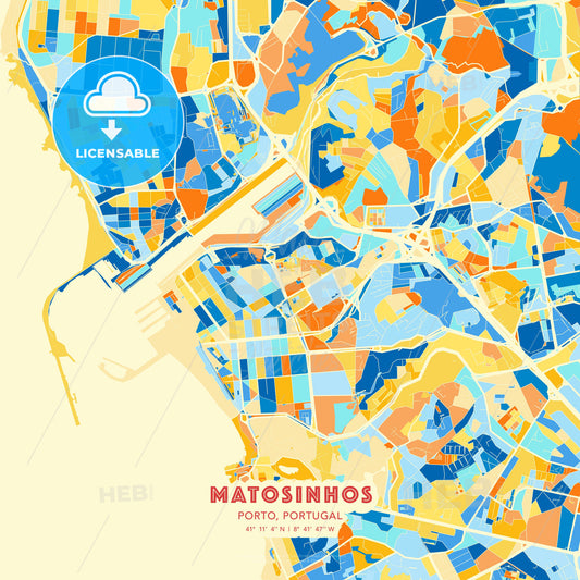 Matosinhos, Porto, Portugal, map - HEBSTREITS Sketches