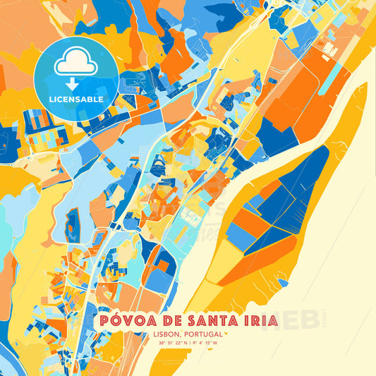 Póvoa de Santa Iria, Lisbon, Portugal, map - HEBSTREITS Sketches