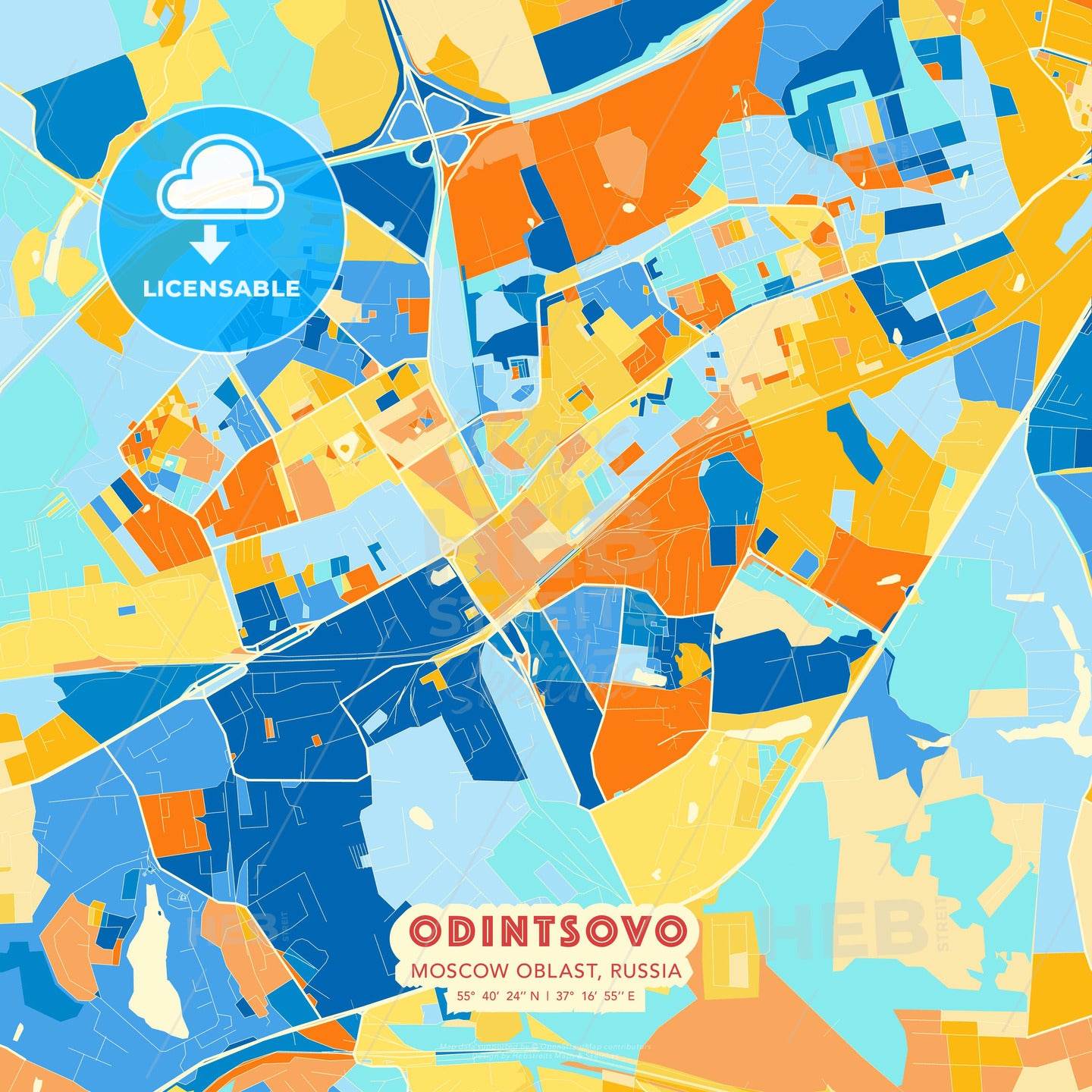 Odintsovo, Moscow Oblast, Russia, map - HEBSTREITS Sketches