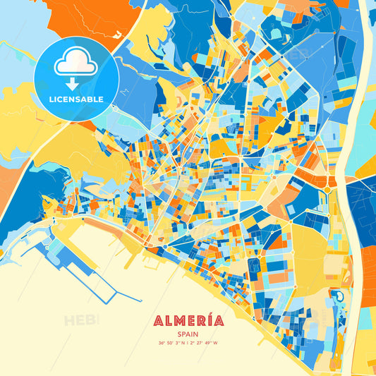 Almería, Spain, map - HEBSTREITS Sketches