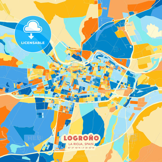 Logroño, La Rioja, Spain, map - HEBSTREITS Sketches