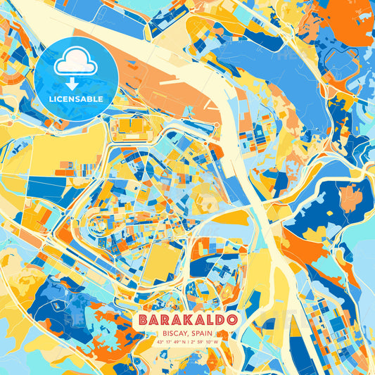 Barakaldo, Biscay, Spain, map - HEBSTREITS Sketches