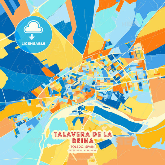 Talavera de la Reina, Toledo, Spain, map - HEBSTREITS Sketches