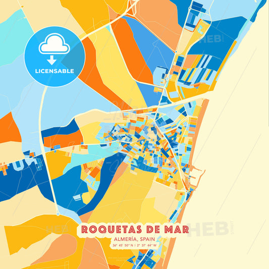 Roquetas de Mar, Almería, Spain, map - HEBSTREITS Sketches