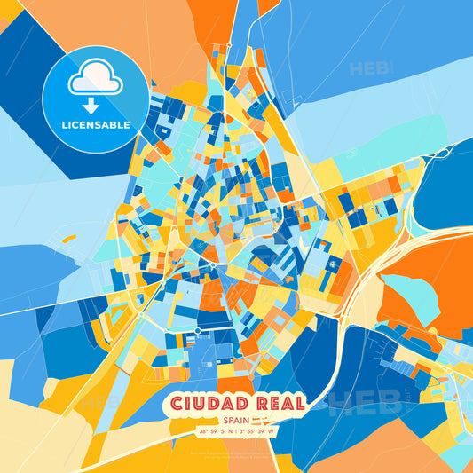 Ciudad Real, Spain, map - HEBSTREITS Sketches