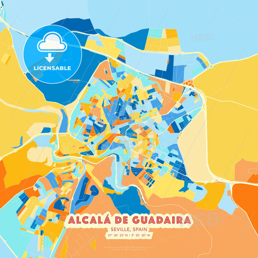 Alcalá de Guadaira, Seville, Spain, map - HEBSTREITS Sketches
