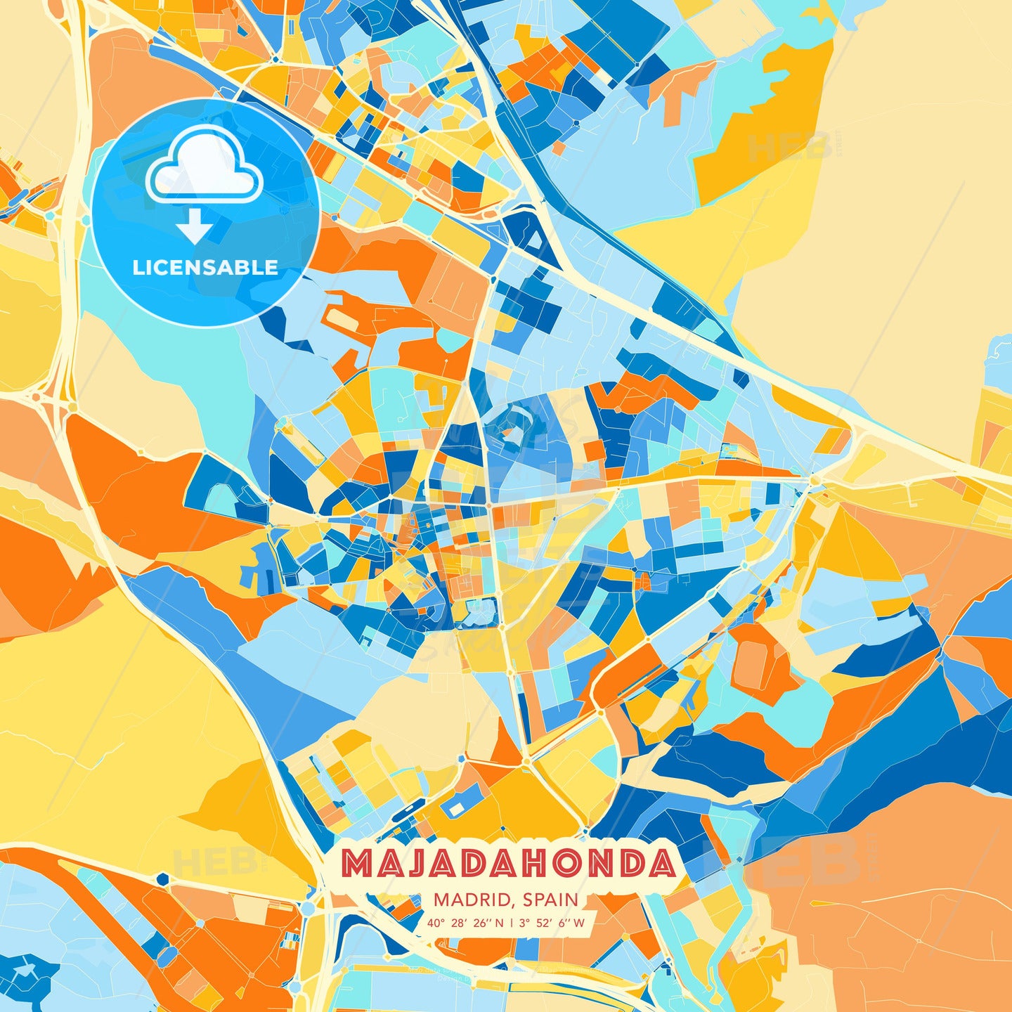 Majadahonda, Madrid, Spain, map - HEBSTREITS Sketches