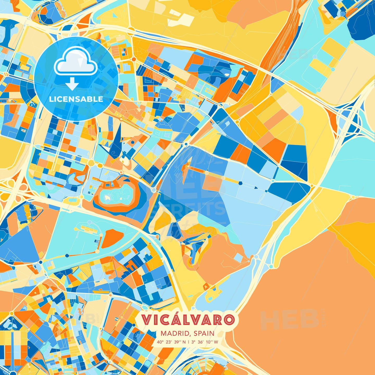 Vicálvaro, Madrid, Spain, map - HEBSTREITS Sketches