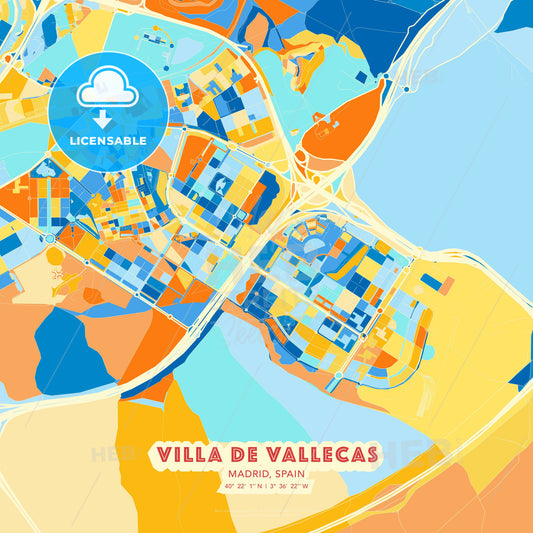 Villa de Vallecas, Madrid, Spain, map - HEBSTREITS Sketches